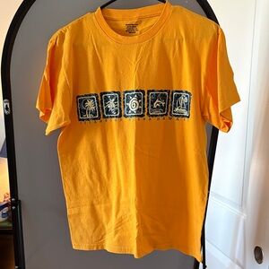 Yellow Graphic Hawaii Island Icons Tee